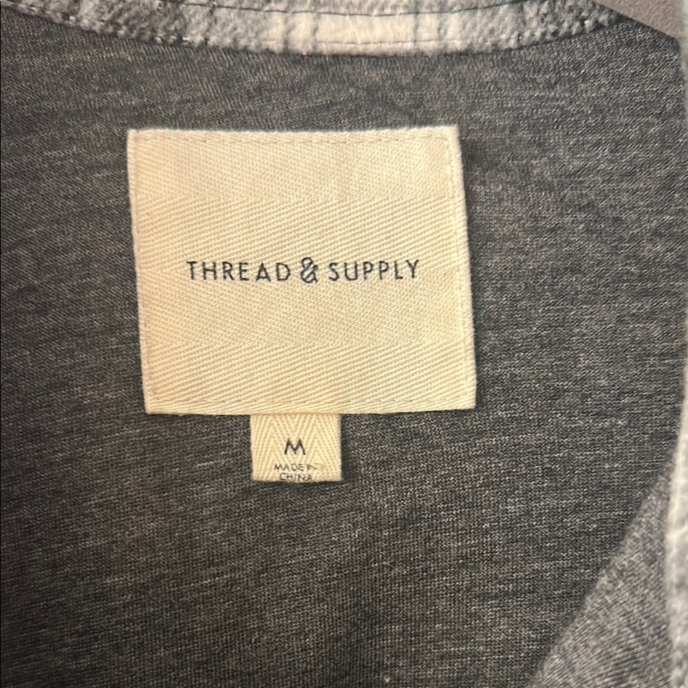 Thread & Supply Women's Black and White Plaid Shirt Jacket - Picture 2 of 4